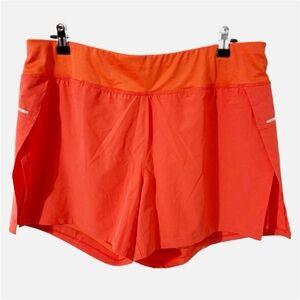 Avia Lined Breakaway Shorts Elastic Waistband Lightweight Reflective Accents 🧡